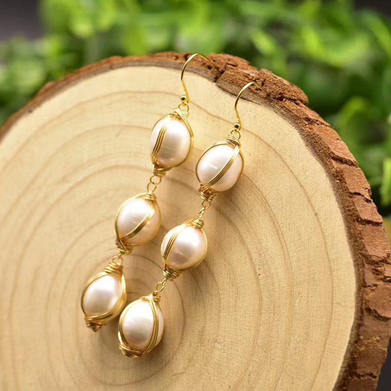 Genuine Freshwater Baroque Pearl Night Market Earrings (Limited Edition)