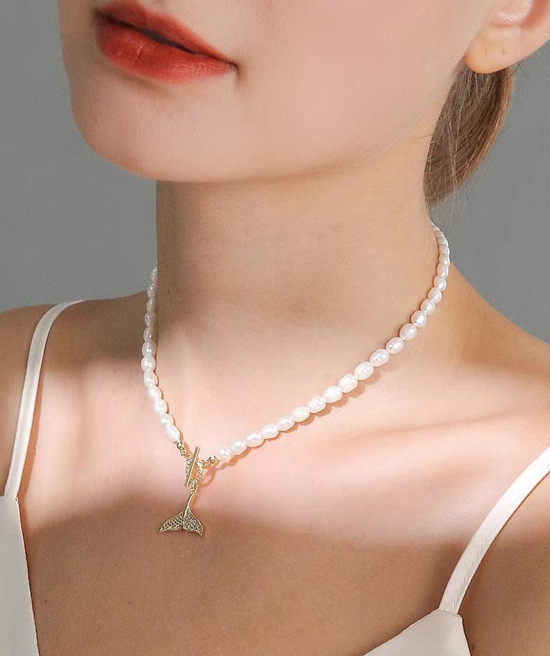 Genuine Freshwater Pearl Mermaid Necklace