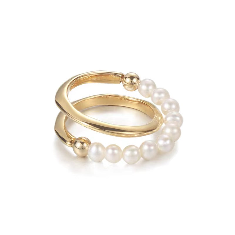 Genuine Freshwater Pearl Hug Me Ring