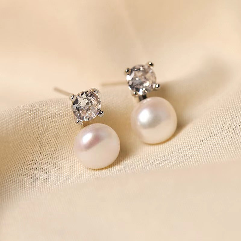 Genuine Freshwater Pearl Light Bulb Earrings