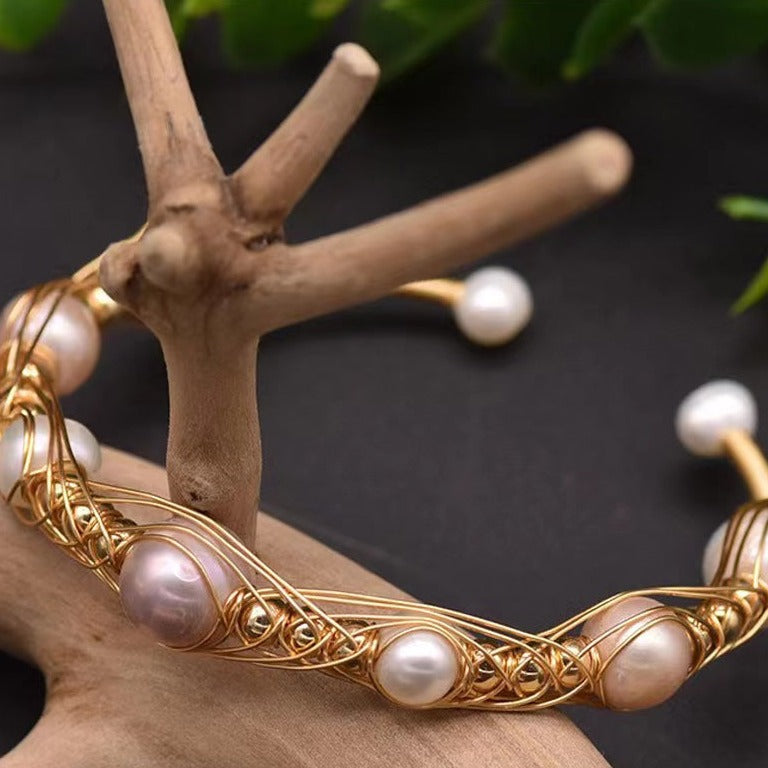 Genuine Freshwater Baroque Pearl Nest Bracelet (Limited Edition)