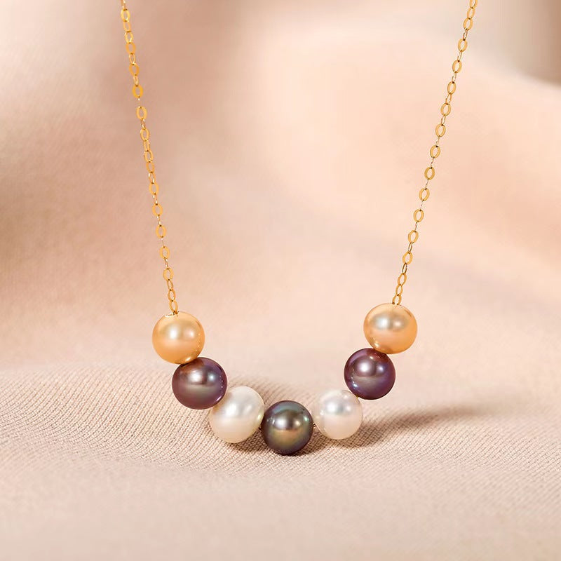 Genuine Freshwater Pearl Rainbow Necklace