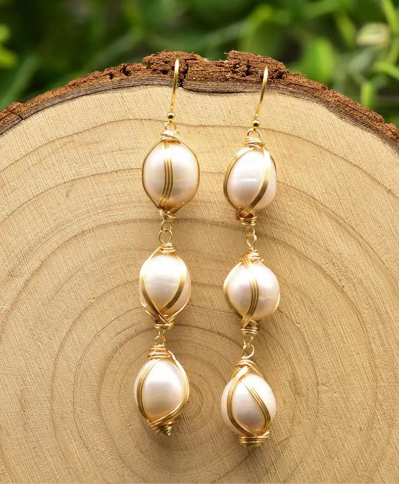 Genuine Freshwater Baroque Pearl Night Market Earrings (Limited Edition)