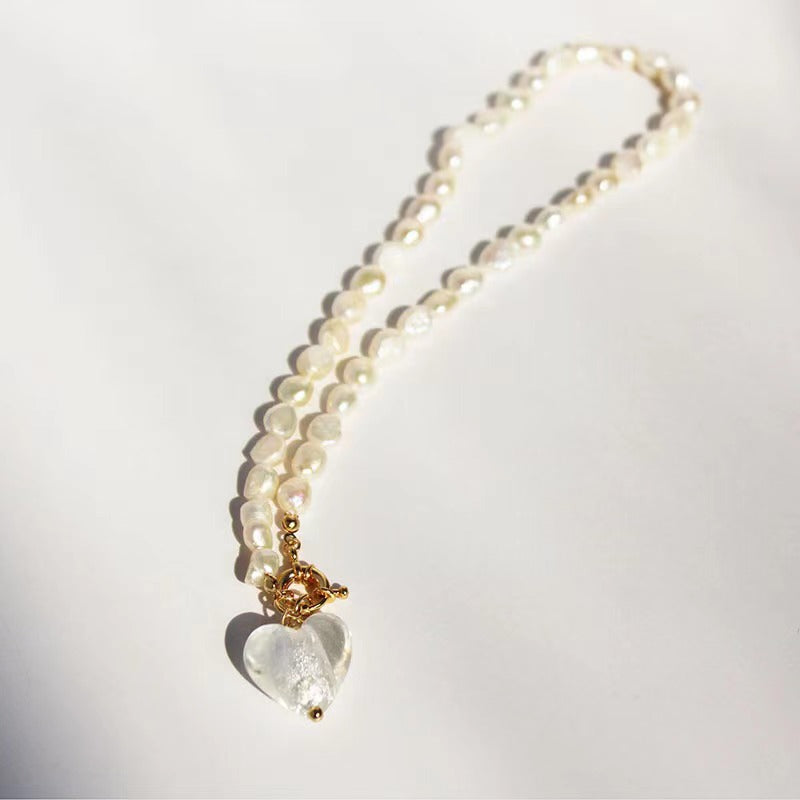 Genuine Freshwater Pearl Full Heart Necklace