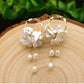 Genuine Freshwater Baroque Pearl Orchid Earrings (Limited Edition)
