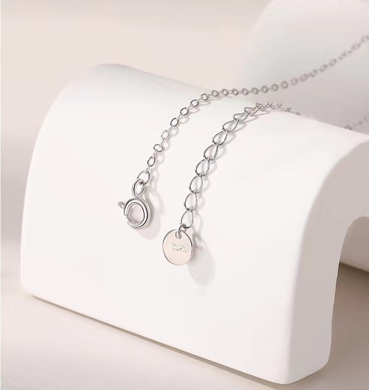 Genuine Baroque Pearl Solid S925 Silver Shell's Love Necklace