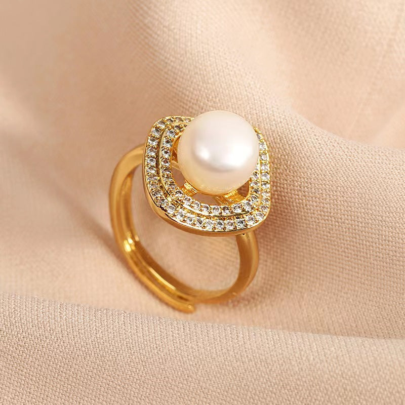 Genuine Freshwater Pearl Ava Ring