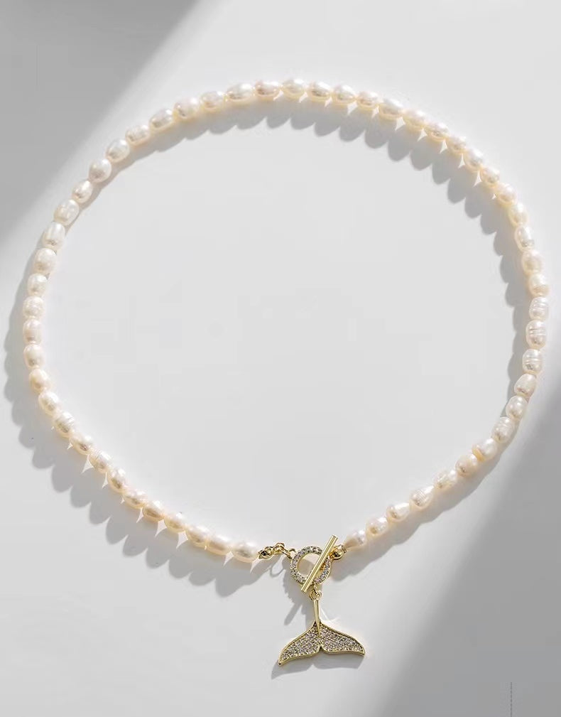 Genuine Freshwater Pearl Mermaid Necklace