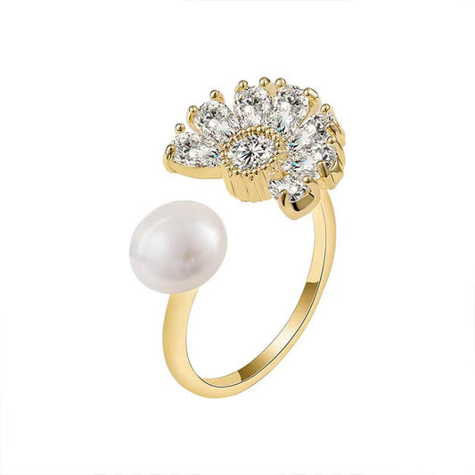 Genuine Freshwater Pearl Fan Ring