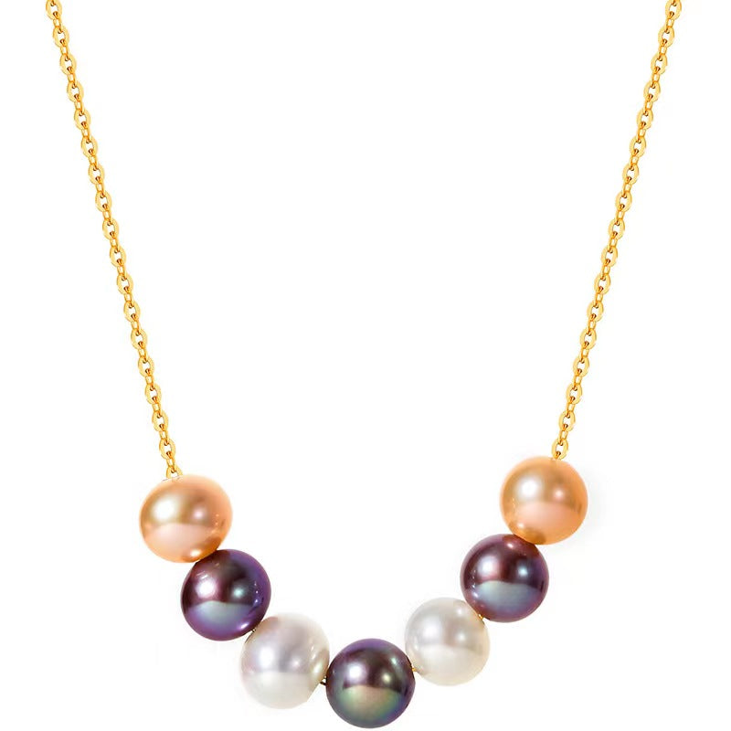 Genuine Freshwater Pearl Rainbow Necklace