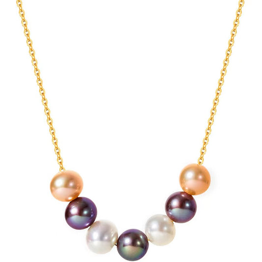 Genuine Freshwater Pearl Rainbow Necklace