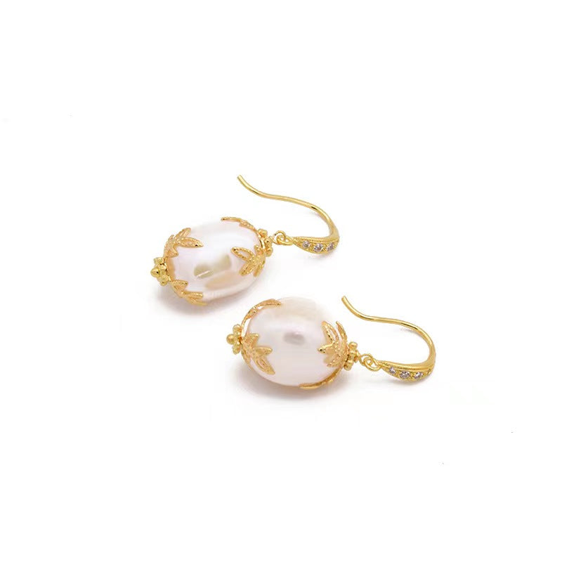 Genuine Freshwater Baroque Pearl Borough Earrings