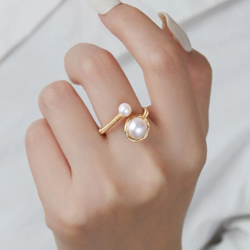 Genuine Freshwater Pearl Earth Ring