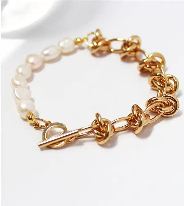 Genuine Freshwater Pearl Knot Bracelet