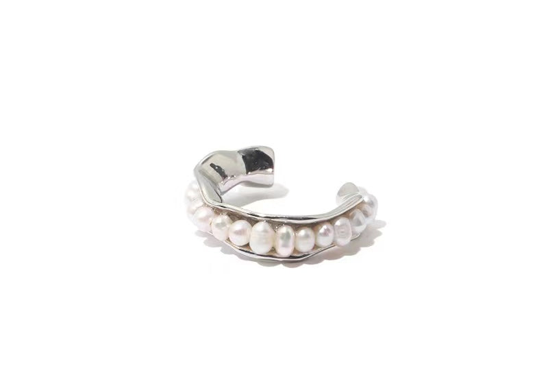 Genuine Natural Freshwater Pearl Shell Mouth Ring