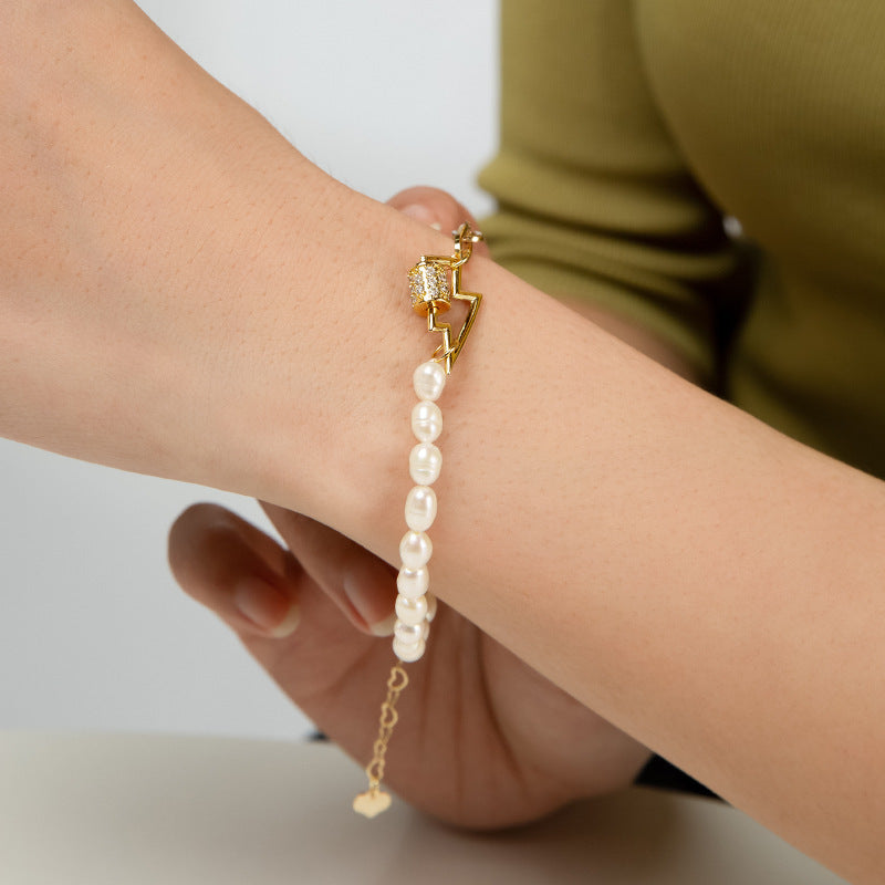 Genuine Freshwater Pearl Lightening Bracelet