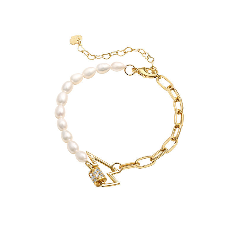 Genuine Freshwater Pearl Lightening Bracelet