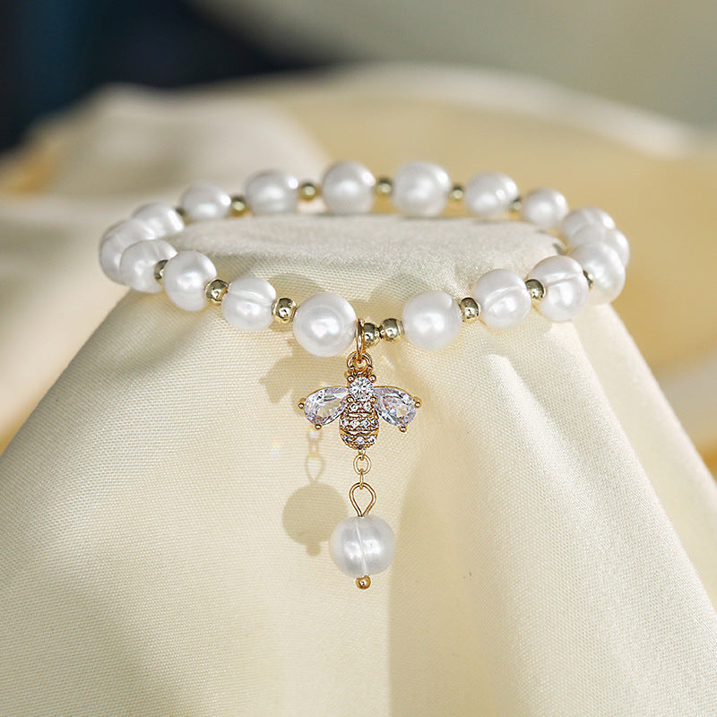 Genuine Freshwater Pearl Bee Bracelet