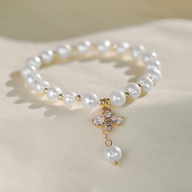 Genuine Freshwater Pearl Bee Bracelet