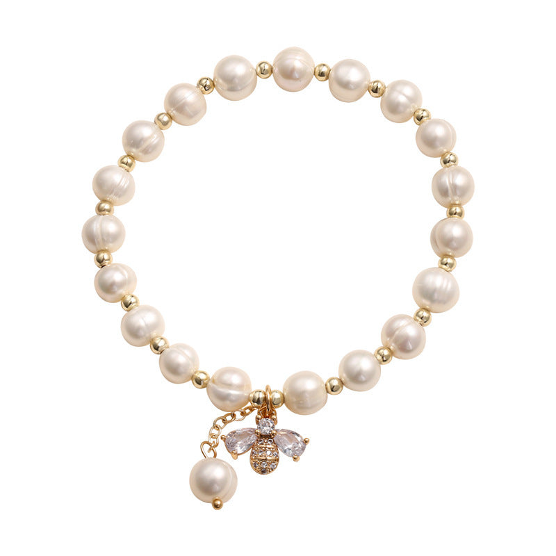 Genuine Freshwater Pearl Bee Bracelet