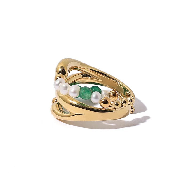 Genuine Freshwater Baroque Pearl Lawrence Ring