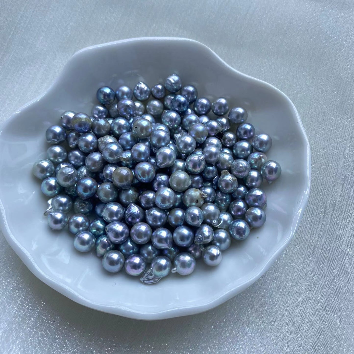 6-7mm Blue Rose Freshwater Akoya Baroque Pearl