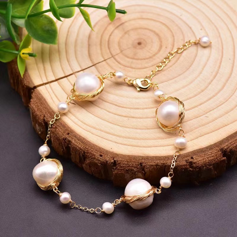 Genuine Freshwater Baroque Pearl Diana Bracelet