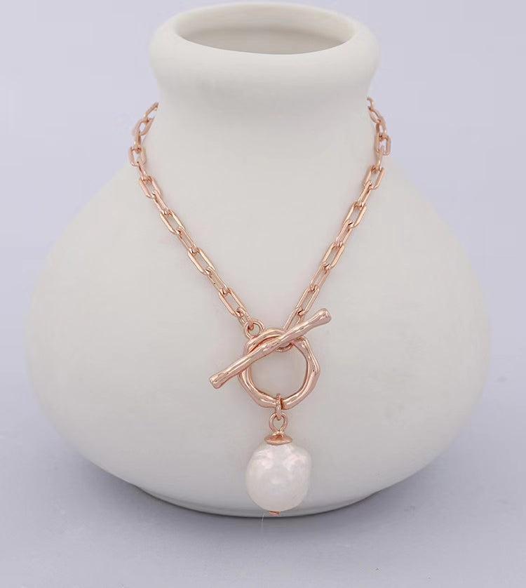 Genuine Baroque Pearl Solid S925 Silver Dream Come True Necklace