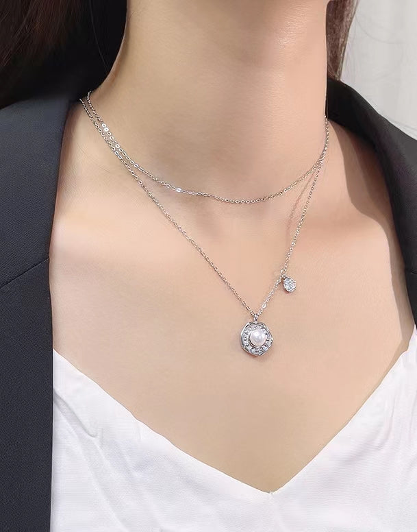 Genuine Baroque Pearl Solid S925 Silver Sun Radiance Necklace