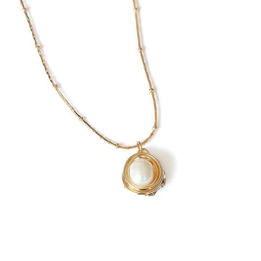 Genuine Freshwater Baroque Pearl Cave Necklace
