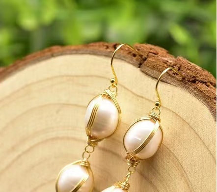 Genuine Freshwater Baroque Pearl Night Market Earrings (Limited Edition)