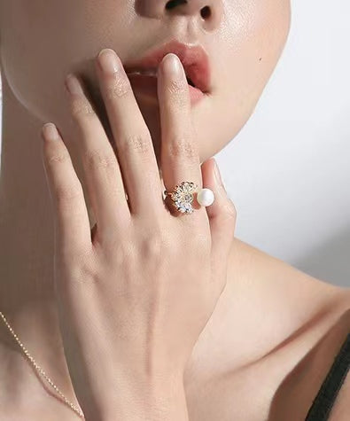 Genuine Freshwater Pearl Fan Ring