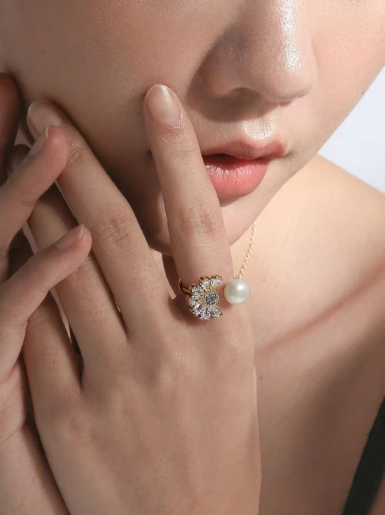 Genuine Freshwater Pearl Fan Ring