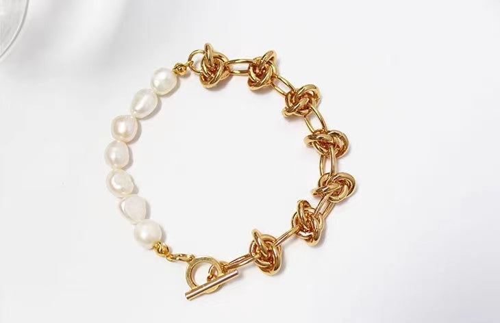 Genuine Freshwater Pearl Knot Bracelet