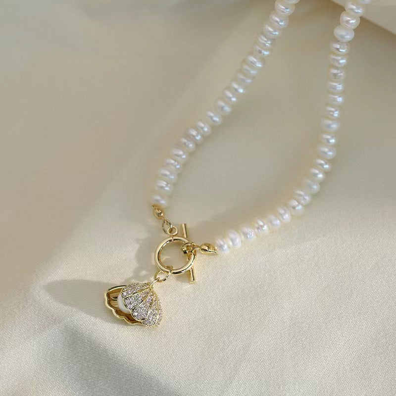 Genuine Freshwater Pearl Shell Necklace