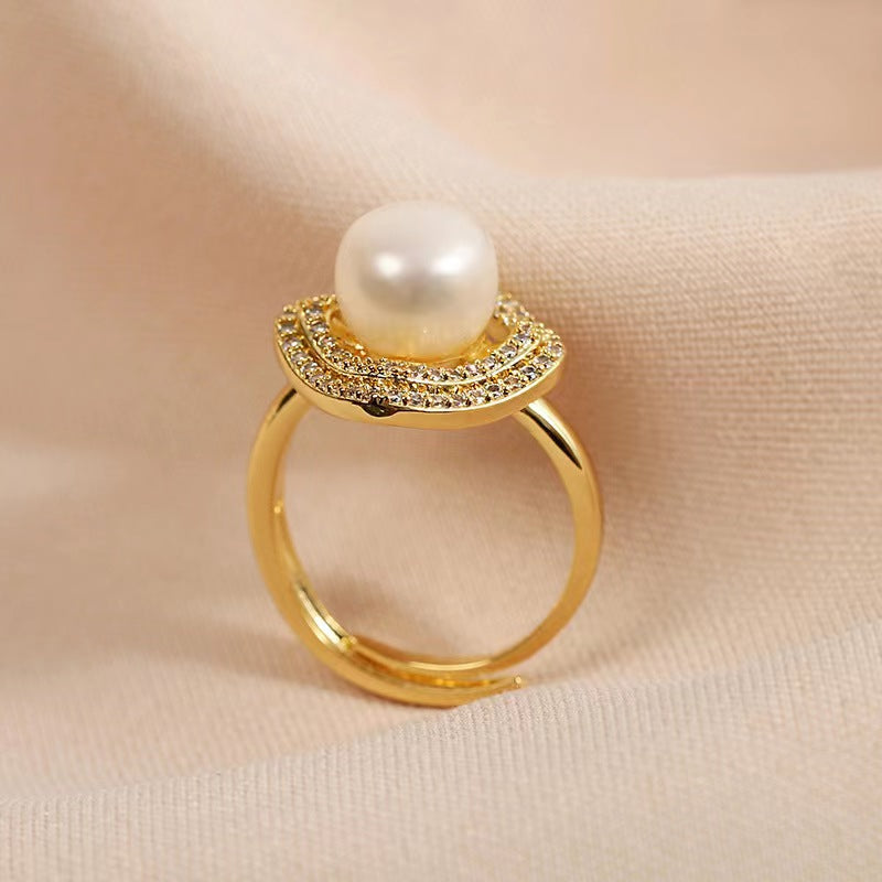 Genuine Freshwater Pearl Ava Ring