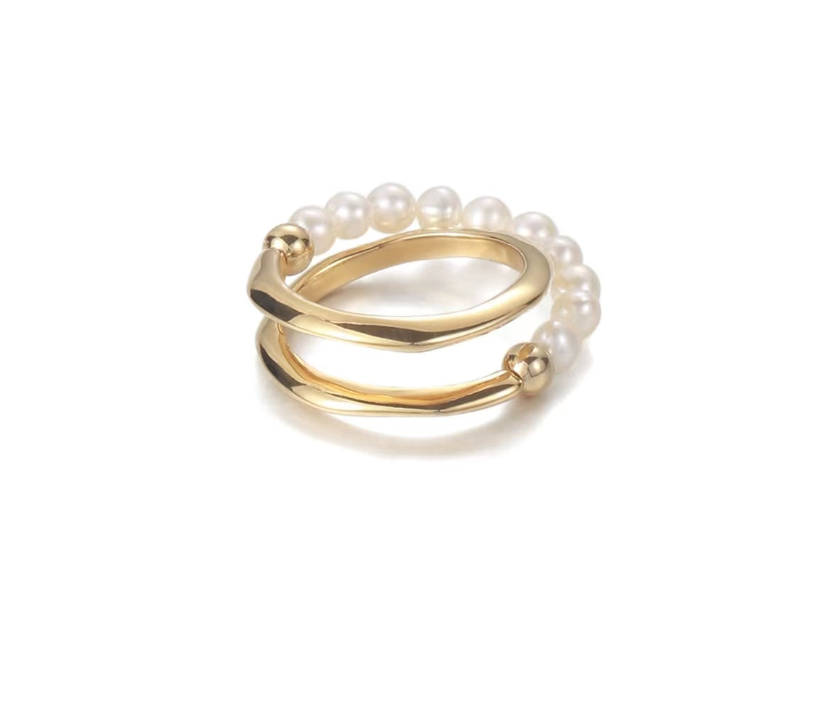 Genuine Freshwater Pearl Hug Me Ring