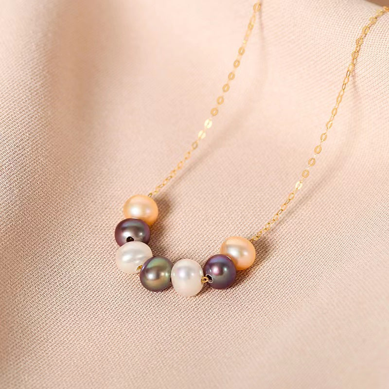 Genuine Freshwater Pearl Rainbow Necklace