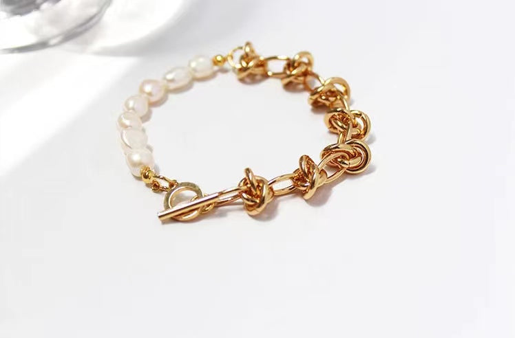 Genuine Freshwater Pearl Knot Bracelet