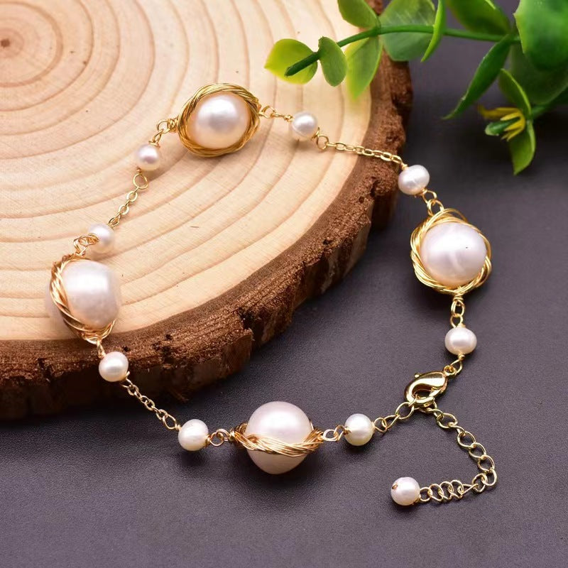 Genuine Freshwater Baroque Pearl Diana Bracelet