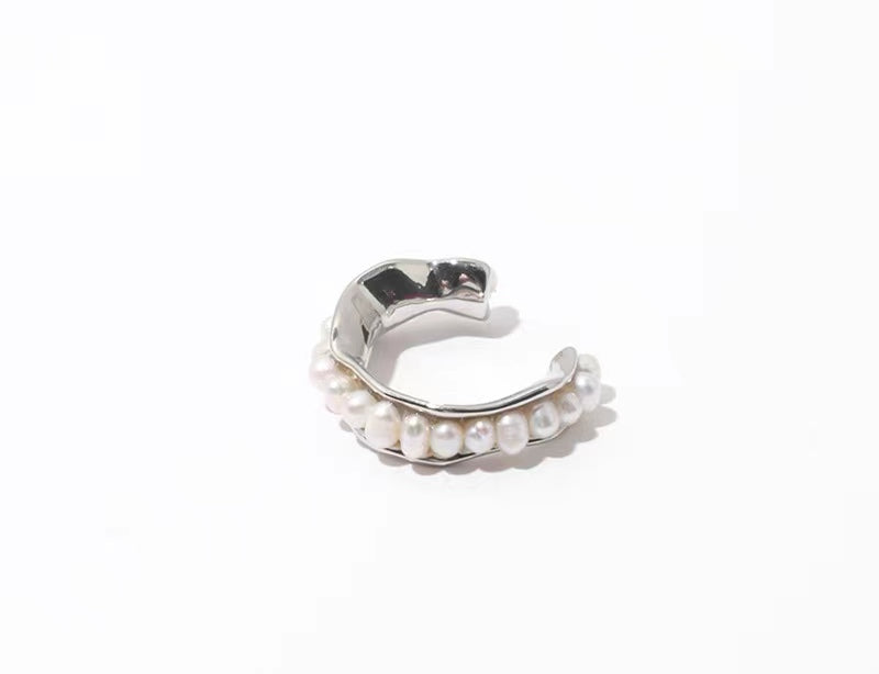 Genuine Natural Freshwater Pearl Shell Mouth Ring