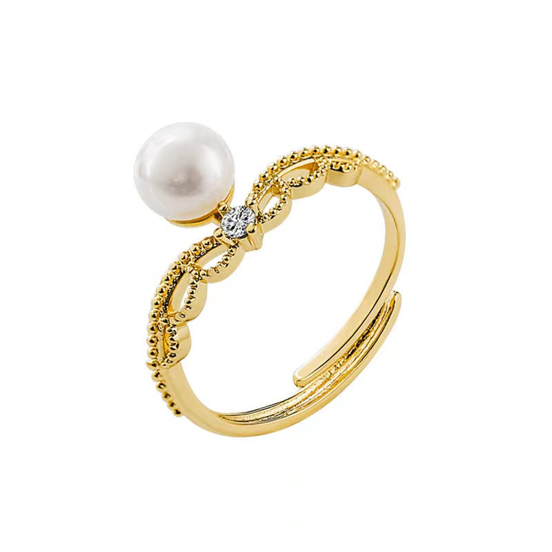 Genuine Freshwater Pearl Crown Ring