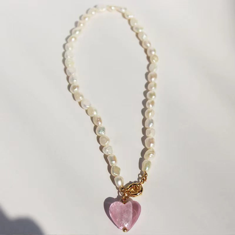 Genuine Freshwater Pearl Full Heart Necklace