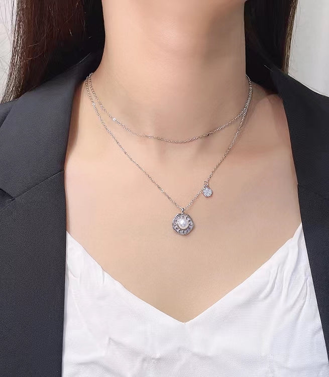 Genuine Baroque Pearl Solid S925 Silver Sun Radiance Necklace