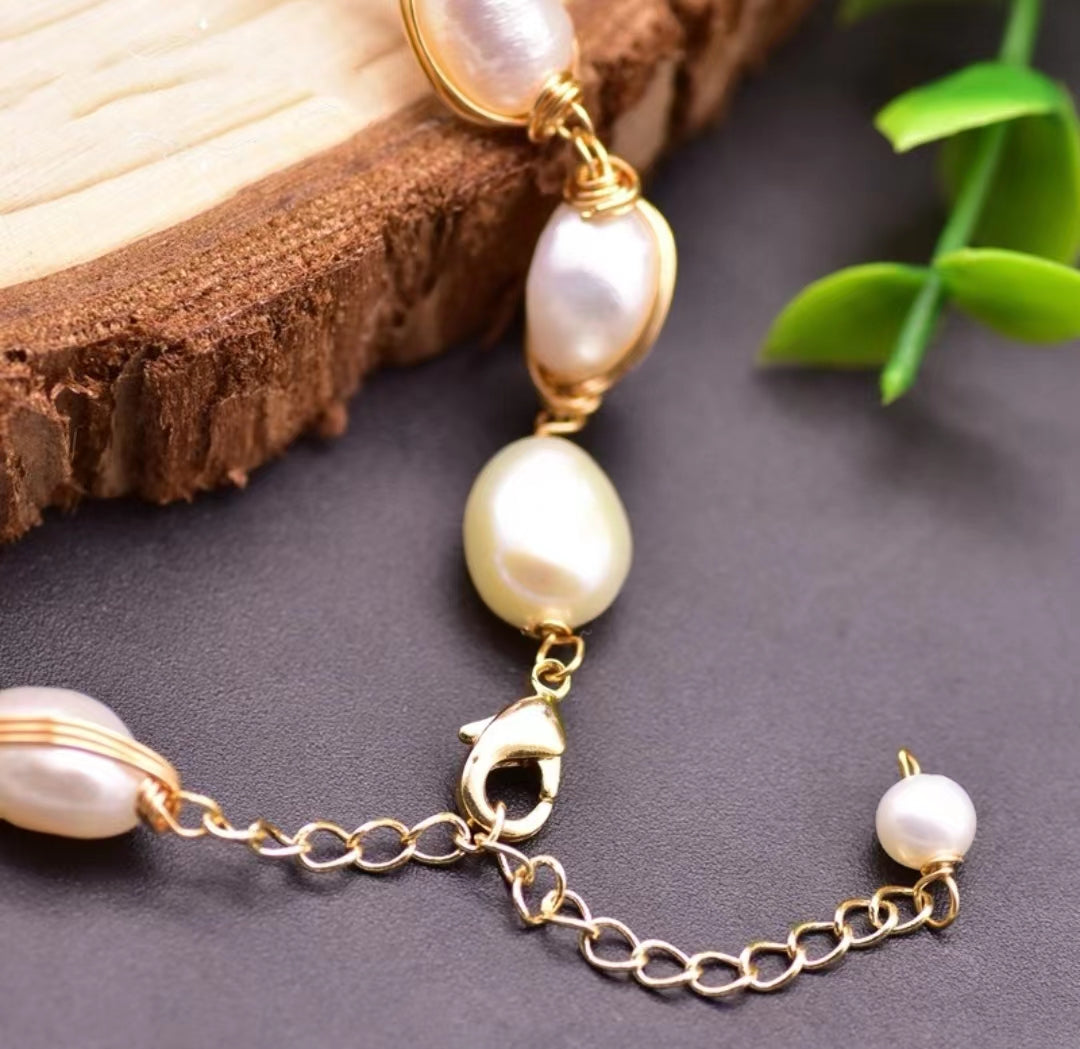 Genuine Freshwater Baroque Pearl Gaia Bracelet (Limited Edition)