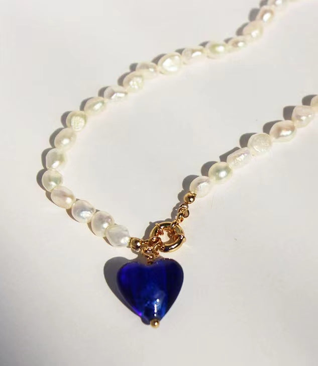 Genuine Freshwater Pearl Full Heart Necklace