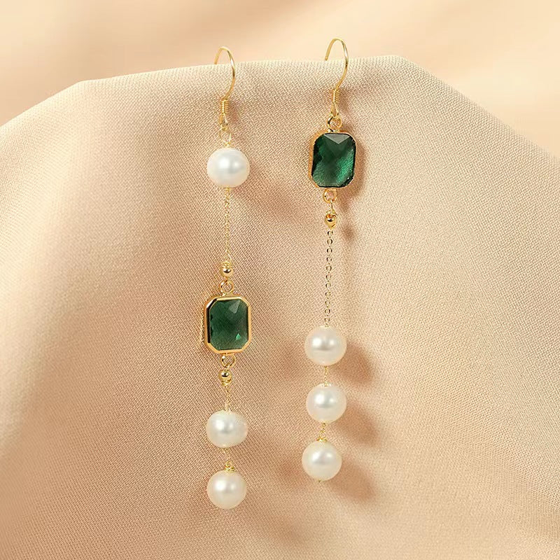 Genuine Freshwater Pearl Emerald Set